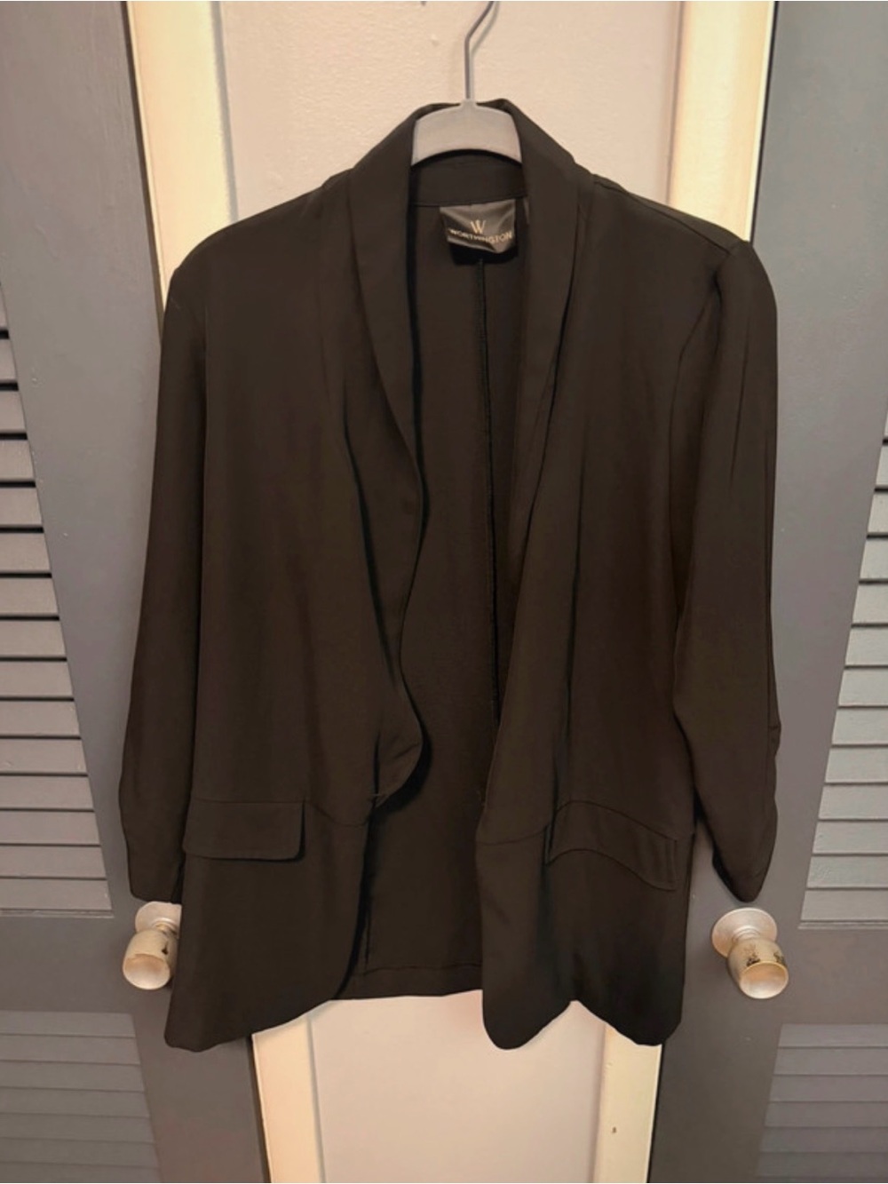 Worthington Black Open Front Blazer Jacket